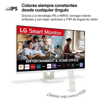 vista lateral del monitor desplazándose hacia abajo para ajustar la altura