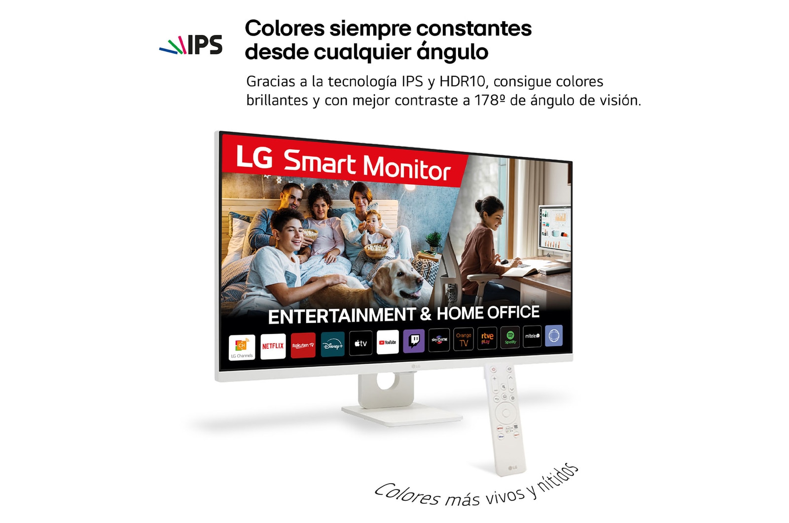 vista lateral del monitor desplazándose hacia abajo para ajustar la altura
