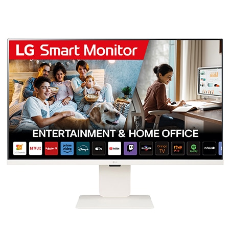 Smart Monitor 4k UHD IPS Todo en Uno de 32 pulgadas en Blanco
