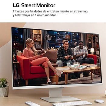 LG MyView de 32 pulgadas Smart Monitor 4k UHD IPS Todo en Uno para para Transmisión con webOS y USB Tipo-C ­ Blanco, 32SR83U-W
