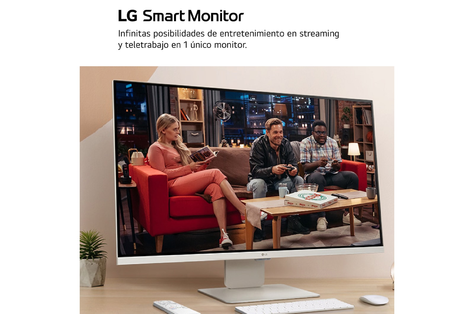 LG MyView de 32 pulgadas Smart Monitor 4k UHD IPS Todo en Uno para para Transmisión con webOS y USB Tipo-C ­ Blanco, 32SR83U-W