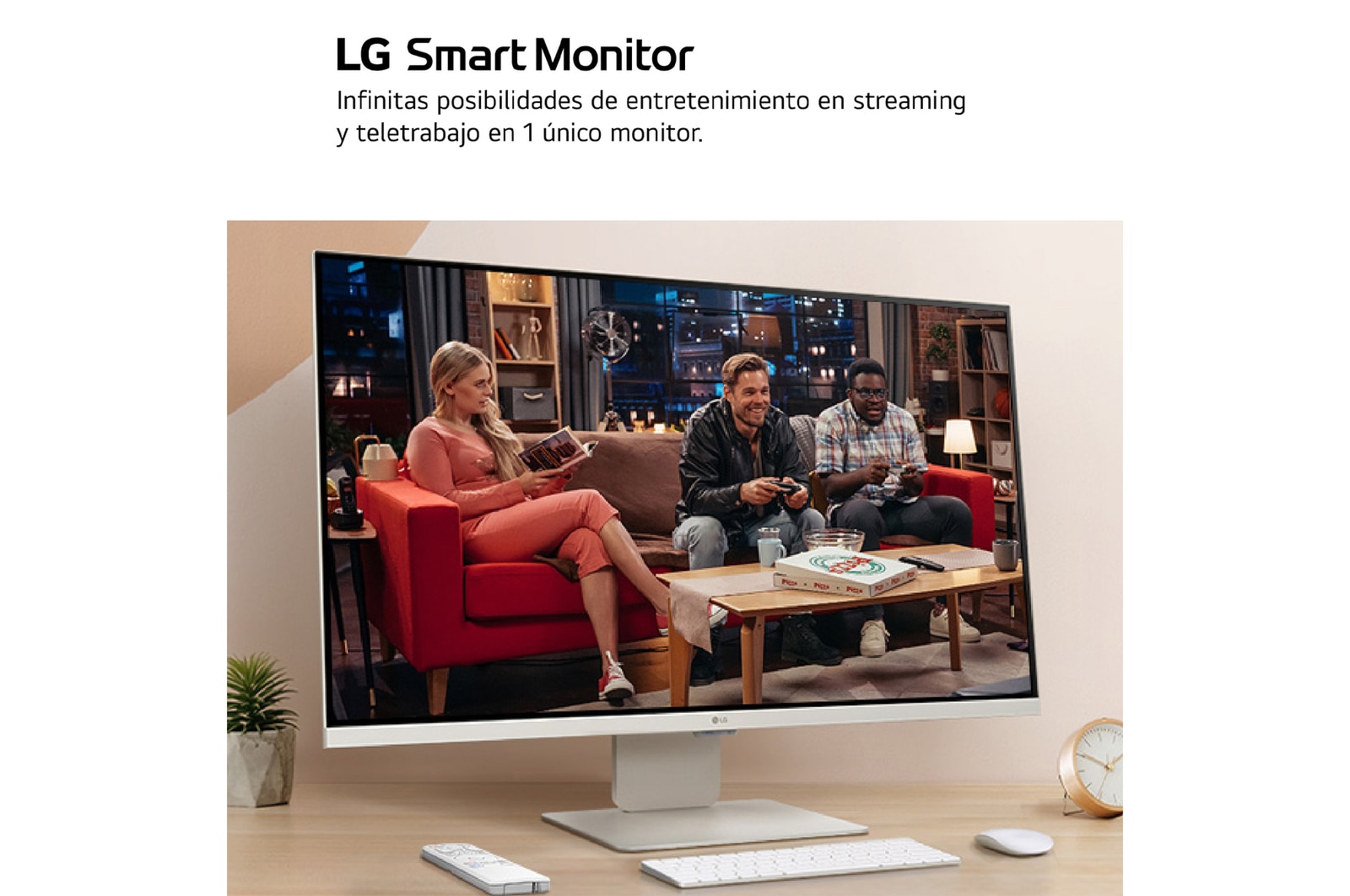 LG MyView de 32 pulgadas Smart Monitor 4k UHD IPS Todo en Uno para para Transmisión con webOS y USB Tipo-C ­ Blanco, 32SR85U-W