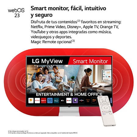 LG Outlet LG MyView Smart Monitor 43'', 4K UHD, 60 Hz, WebOS 22, 43SQ700S-W.OUTLET