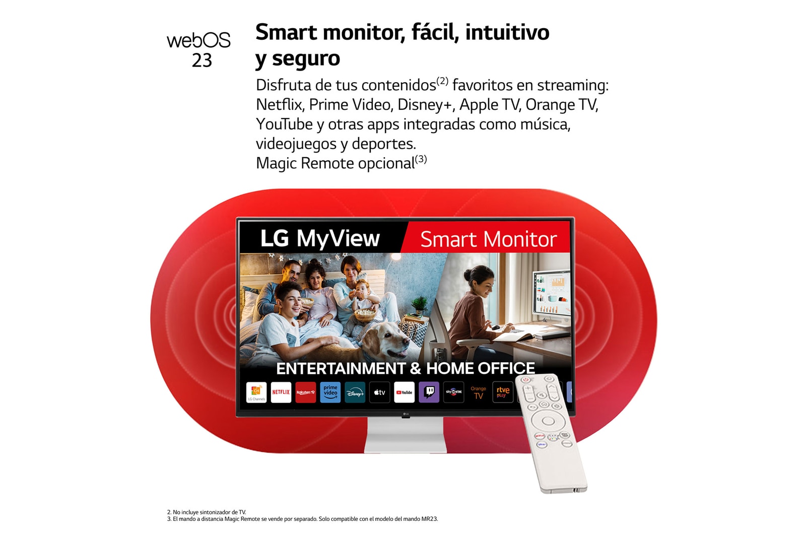 LG Outlet LG MyView Smart Monitor 43'', 4K UHD, 60 Hz, WebOS 22, 43SQ700S-W.OUTLET