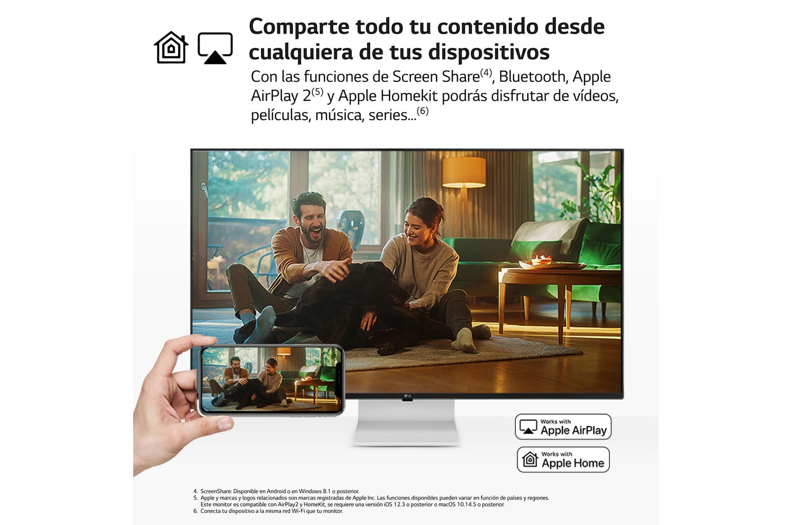 LG Outlet LG MyView Smart Monitor 43'', 4K UHD, 60 Hz, WebOS 22, 43SQ700S-W.OUTLET