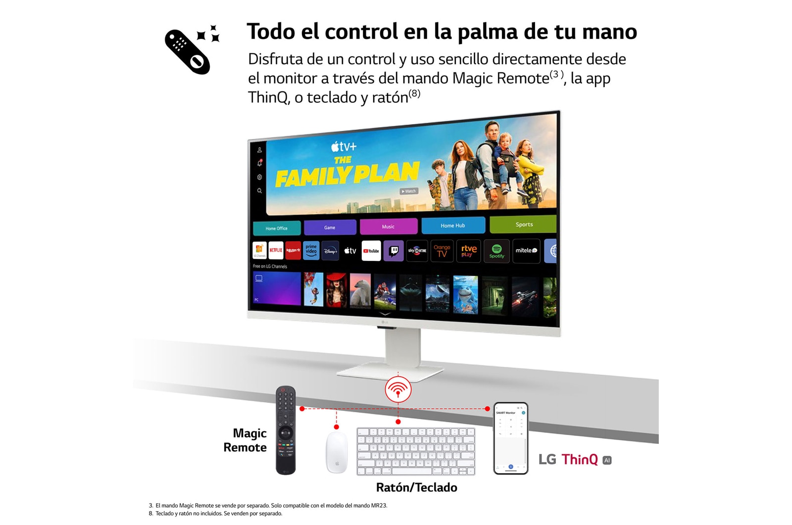LG Outlet LG MyView Smart Monitor 43'', 4K UHD, 60 Hz, WebOS 22, 43SQ700S-W.OUTLET