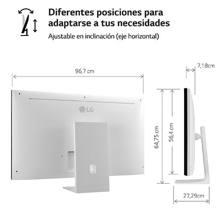 LG Outlet LG MyView Smart Monitor 43'', 4K UHD, 60 Hz, WebOS 22, 43SQ700S-W.OUTLET