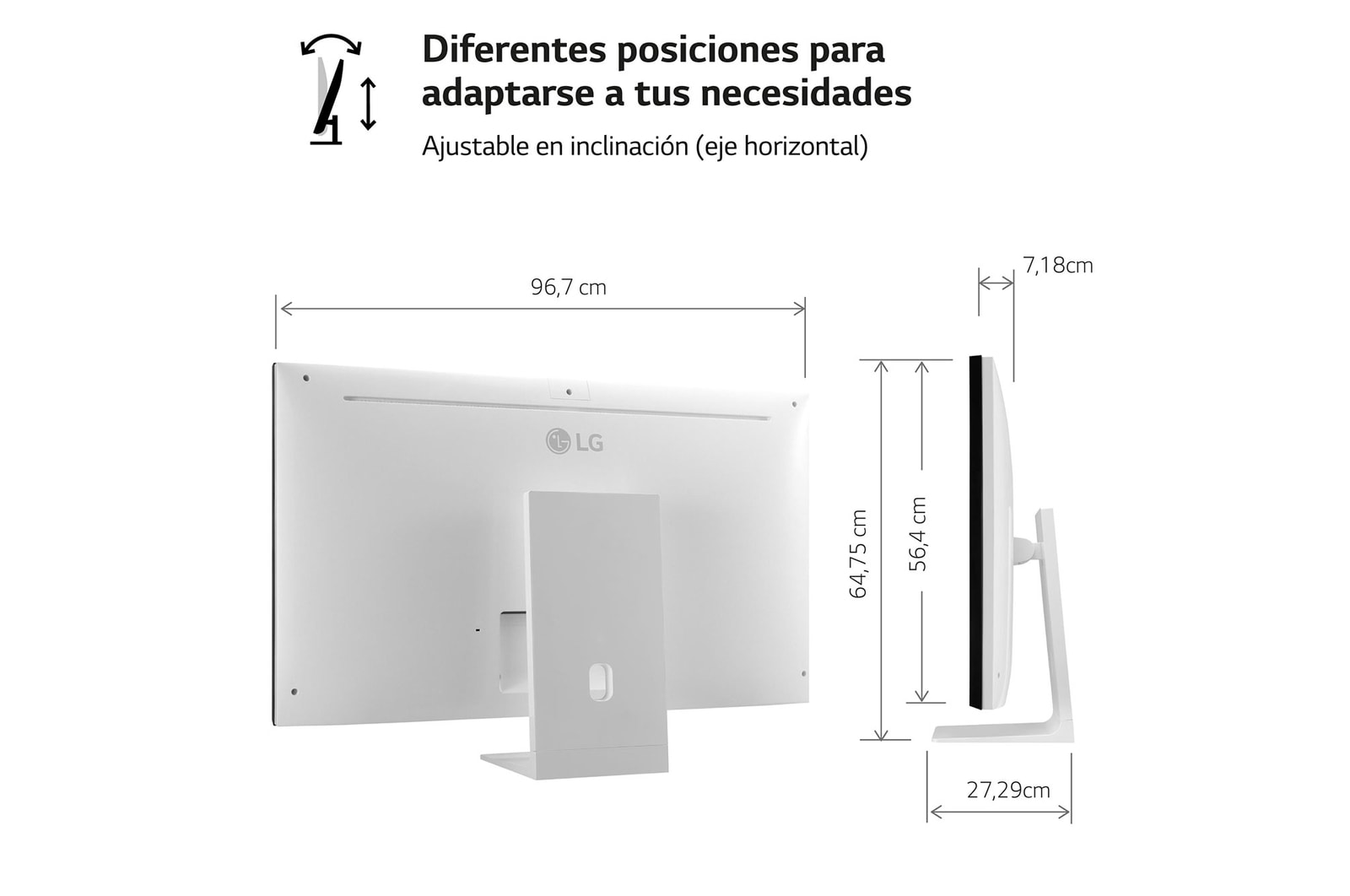 LG Outlet LG MyView Smart Monitor 43'', 4K UHD, 60 Hz, WebOS 22, 43SQ700S-W.OUTLET