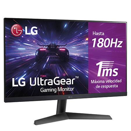 LG Outlet Monitor Gaming LG UltraGear™ de 24 pulgadas | Full HD de 180Hz IPS con tiempo de respuesta de 1ms (GtG), compatible con G-SYNC® FreeSync™, 24GS60F-B.OUTLET