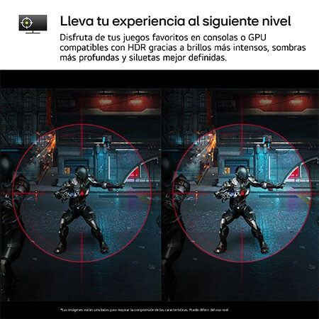 LG Outlet Monitor Gaming LG UltraGear™ de 24 pulgadas | Full HD de 180Hz IPS con tiempo de respuesta de 1ms (GtG), compatible con G-SYNC® FreeSync™, 24GS60F-B.OUTLET