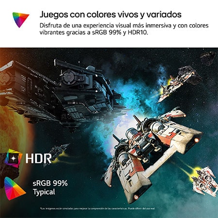 LG Outlet Monitor Gaming LG UltraGear™ de 24 pulgadas | Full HD de 180Hz IPS con tiempo de respuesta de 1ms (GtG), compatible con G-SYNC® FreeSync™, 24GS60F-B.OUTLET