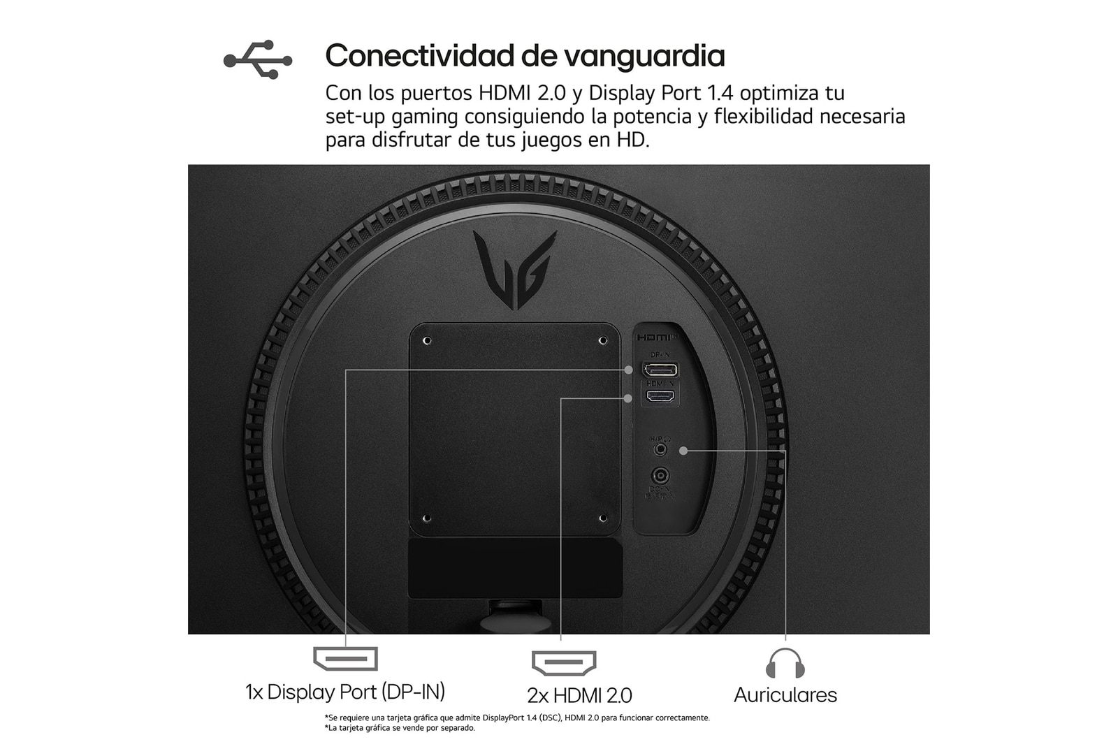 LG Monitor Gaming LG UltraGear™ de 24 pulgadas | Full HD de 180Hz IPS con tiempo de respuesta de 1ms (GtG), compatible con G-SYNC® FreeSync™, 24GS60F-B