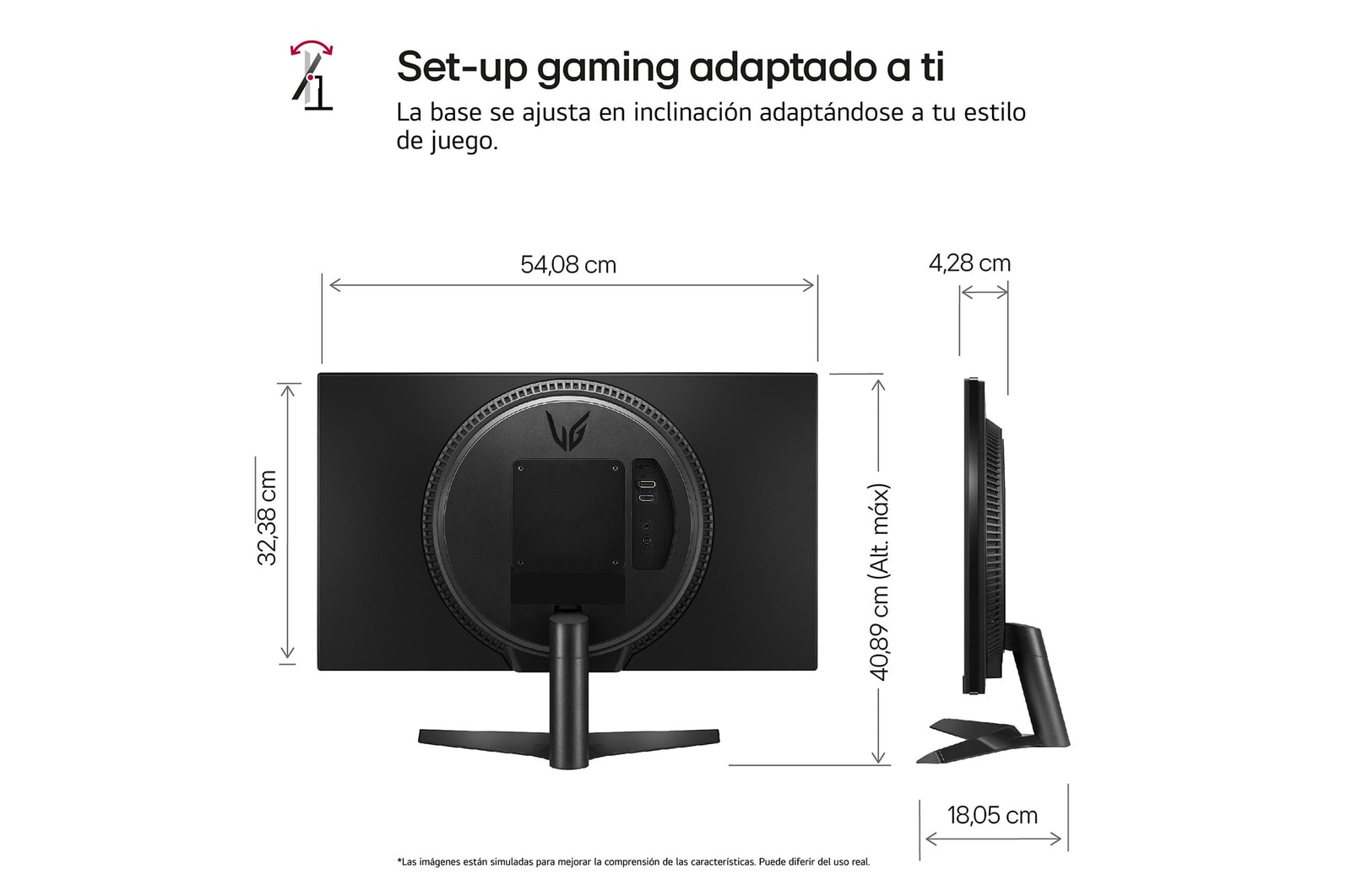 LG Monitor Gaming LG UltraGear™ de 24 pulgadas | Full HD de 180Hz IPS con tiempo de respuesta de 1ms (GtG), compatible con G-SYNC® FreeSync™, 24GS60F-B