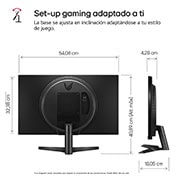 LG Monitor Gaming LG UltraGear™ de 24 pulgadas | Full HD de 180Hz IPS con tiempo de respuesta de 1ms (GtG), compatible con G-SYNC® FreeSync™, 24GS60F-B