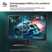 LG Outlet Monitor Gaming LG UltraGear™ de 27 pulgadas | Full HD de 180Hz IPS con un tiempo de respuesta de 1ms (GtG), compatible con G-SYNC® y FreeSync™, 27GS60F-B.OUTLET