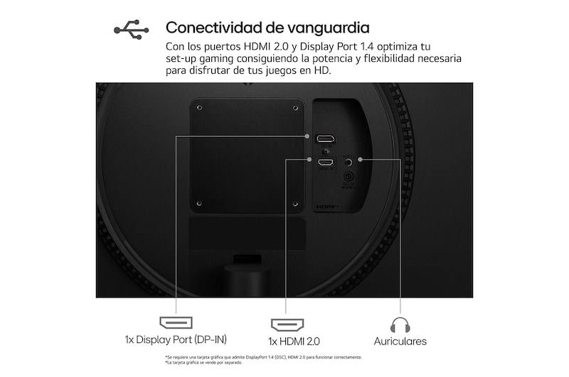 LG Monitor Gaming LG UltraGear™ de 27 pulgadas | Full HD de 180Hz IPS con un tiempo de respuesta de 1ms (GtG), compatible con G-SYNC® y FreeSync™, 27GS60F-B