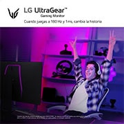 LG  Monitor gaming UltraGear™ FHD 180Hz de 27 pulgadas | 1ms (GtG), HDR10, FreeSync™, 27GS65F-B