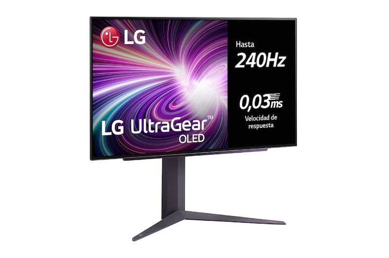 Vista frontal de Monitor LG UltraGear OLED 27'', QHD, 240 Hz, 0.03ms 27GS93QE-B