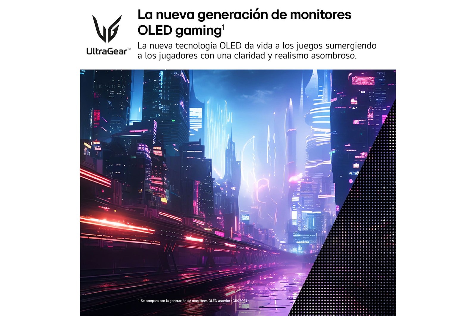 LG UltraGear™ de 27 pulgadas Monitor Gaming OLED QHD de 240Hz | 0.03ms de tiempo de respuesta, Compatible con G-SYNC®, FreeSync™ Premium Pro, 27GS95QE-B