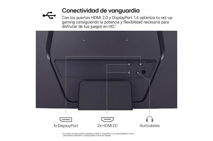 LG Monitor LG UltraGear 32'' , QHD, 180 Hz, 1ms, 32GS60QC-B