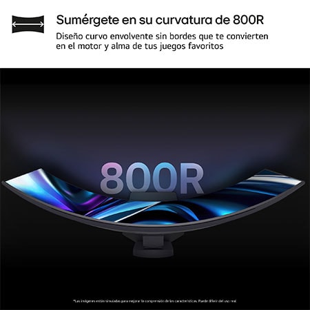 LG Outlet LG UltraGear™ de 39 pulgadas Monitor Gaming Curvo OLED WQHD de 240Hz | 0.03ms tiempo de respuesta, Compatible con G-SYNC®, FreeSync™ Premium Pro, 39GS95QE-B.OUTLET