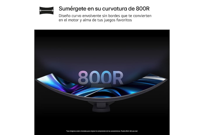 LG UltraGear™ de 39 pulgadas Monitor Gaming Curvo OLED WQHD de 240Hz | 0.03ms tiempo de respuesta, Compatible con G-SYNC®, FreeSync™ Premium Pro, 39GS95QE-B