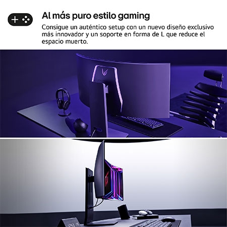 LG Outlet LG UltraGear™ de 39 pulgadas Monitor Gaming Curvo OLED WQHD de 240Hz | 0.03ms tiempo de respuesta, Compatible con G-SYNC®, FreeSync™ Premium Pro, 39GS95QE-B.OUTLET