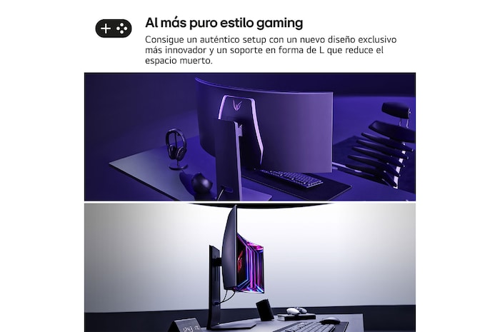 LG UltraGear™ de 39 pulgadas Monitor Gaming Curvo OLED WQHD de 240Hz | 0.03ms tiempo de respuesta, Compatible con G-SYNC®, FreeSync™ Premium Pro, 39GS95QE-B