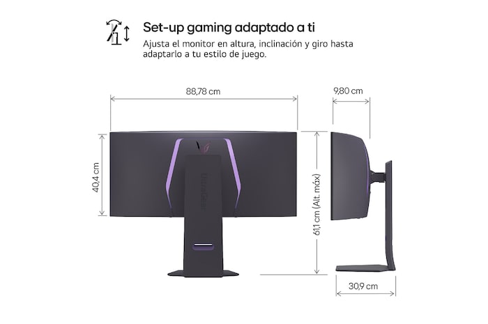 LG UltraGear™ de 39 pulgadas Monitor Gaming Curvo OLED WQHD de 240Hz | 0.03ms tiempo de respuesta, Compatible con G-SYNC®, FreeSync™ Premium Pro, 39GS95QE-B