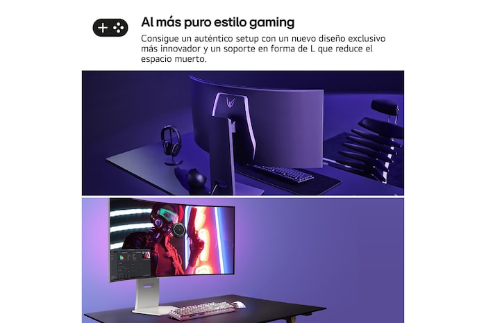 LG Monitor LG UltraGear OLED gaming 31.5'', 4K UHD, Dual Mode (240/480) Hz, 0,03ms , G-SYNC Compatible y FreeSync Premium Pro, HDR10, DCI-P3 98.5%, 39GS95QE-W