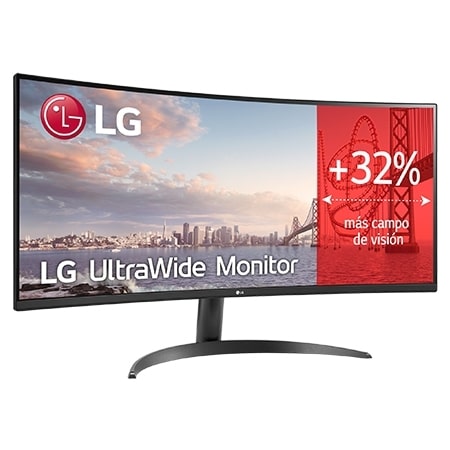 Outlet Monitor LG UltraWide 34'' curvo, VA, WQHD, 100 Hz, 21:9, HDR10,  sRGB 99% - 34WR50QK-B.OUTLET