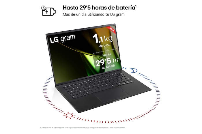 LG gram de 14 pulgadas Laptop Ligero de 16GB RAM Intel® Core™ Ultra 5 | Windows 11, Pantalla IPS Antirreflejo, 14Z90S-G.AA55B
