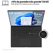 LG gram 17Z90S Windows 11 Home/ Intel Core Ultra 7/ 32GB/ 1TB SSD/ 1,4Kg/ 21,5h, 17Z90S-G.AD89B