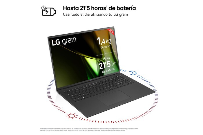 LG gram 17Z90S Windows 11 Home/ Intel Core Ultra 7/ 32GB/ 1TB SSD/ 1,4Kg/ 21,5h, 17Z90S-G.AD89B