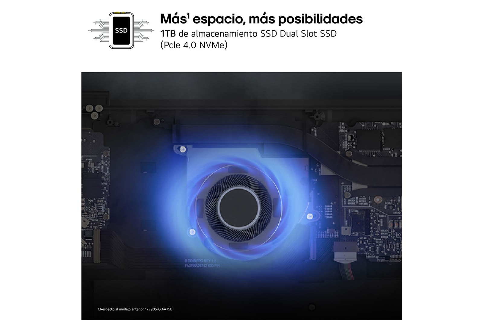 LG gram 17Z90S Windows 11 Home/ Intel Core Ultra 7/ 32GB/ 1TB SSD/ 1,4Kg/ 21,5h, 17Z90S-G.AD89B