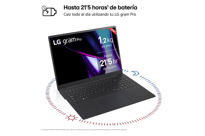 LG gram Pro 16Z90SP Windows 11 Home/ Intel®️ Core™️ Ultra 7/ 32GB/ 512GB SSD/ / 1,2Kg/ 24,5h