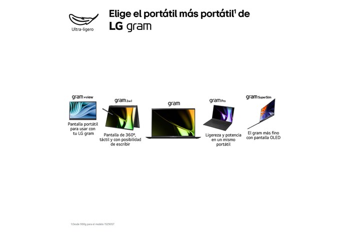 LG gram Pro 16Z90SP Windows 11 Home/ Intel®️ Core™️ Ultra 7/ 32GB/ 512GB SSD/ / 1,2Kg/ 24,5h