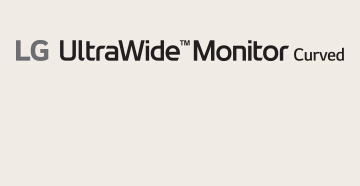 Logo de monitor curvo LG UltraWide™.	