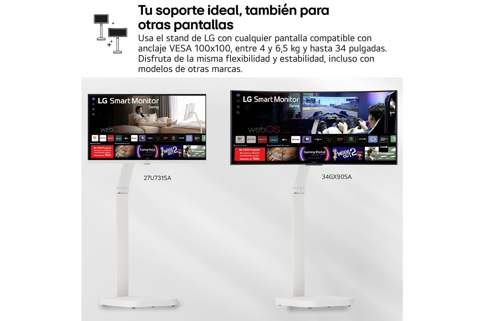 +30 degree swivel monitor top view