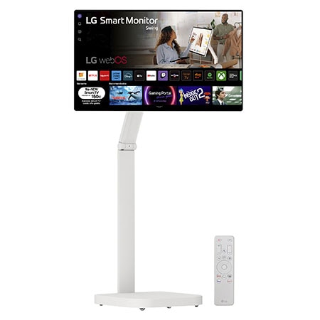 LG Smart Monitor Swing, 32", 4K UHD, táctil, LG webOS 24, peana portátil y flexible - 32U889SA-W