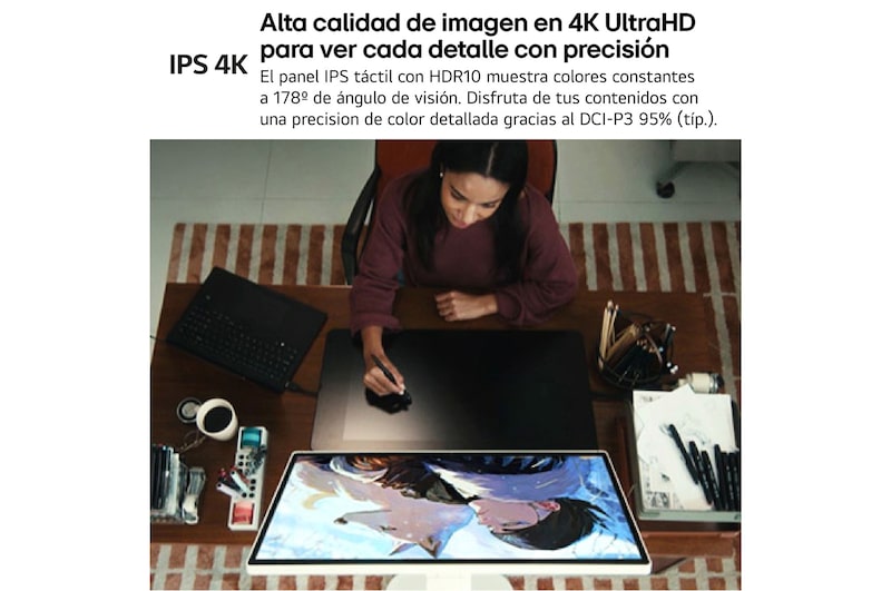 -30 degree side view with monitor tilted -25 degrees and height adjusted downward