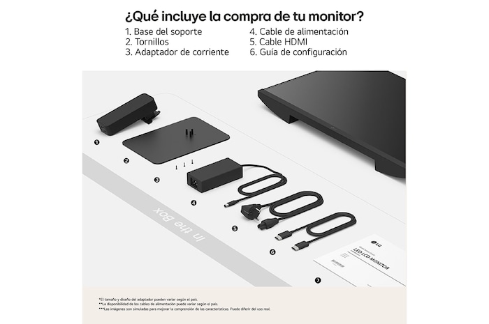 Vista lateral de la pantalla moviéndose para ajustar la inclinación