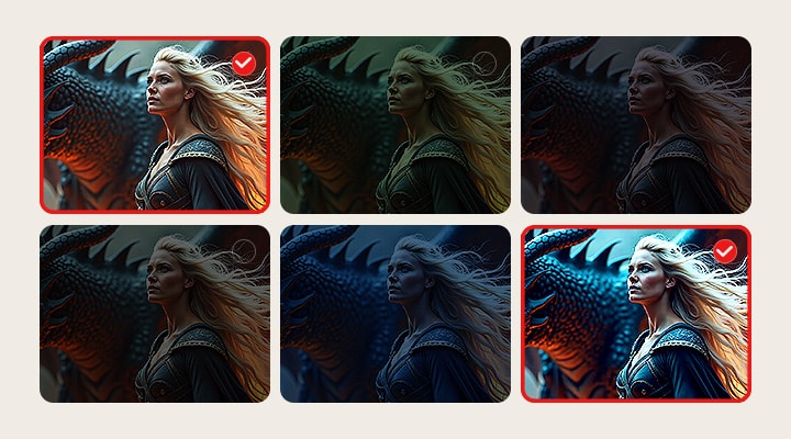 Vídeo animado de la característica AI Imagen Personalizada.