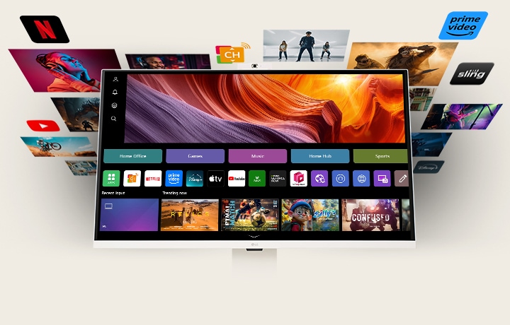 Una foto que muestra contenido variado en WebOS