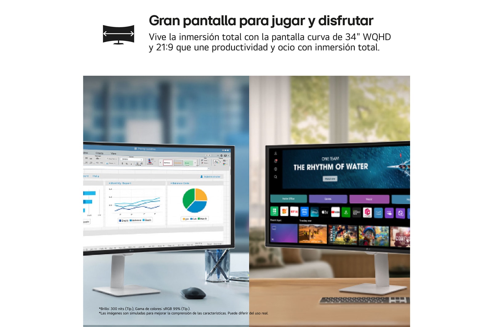 Imagen de estilo de vida gran pantalla para jugar y disfrutor