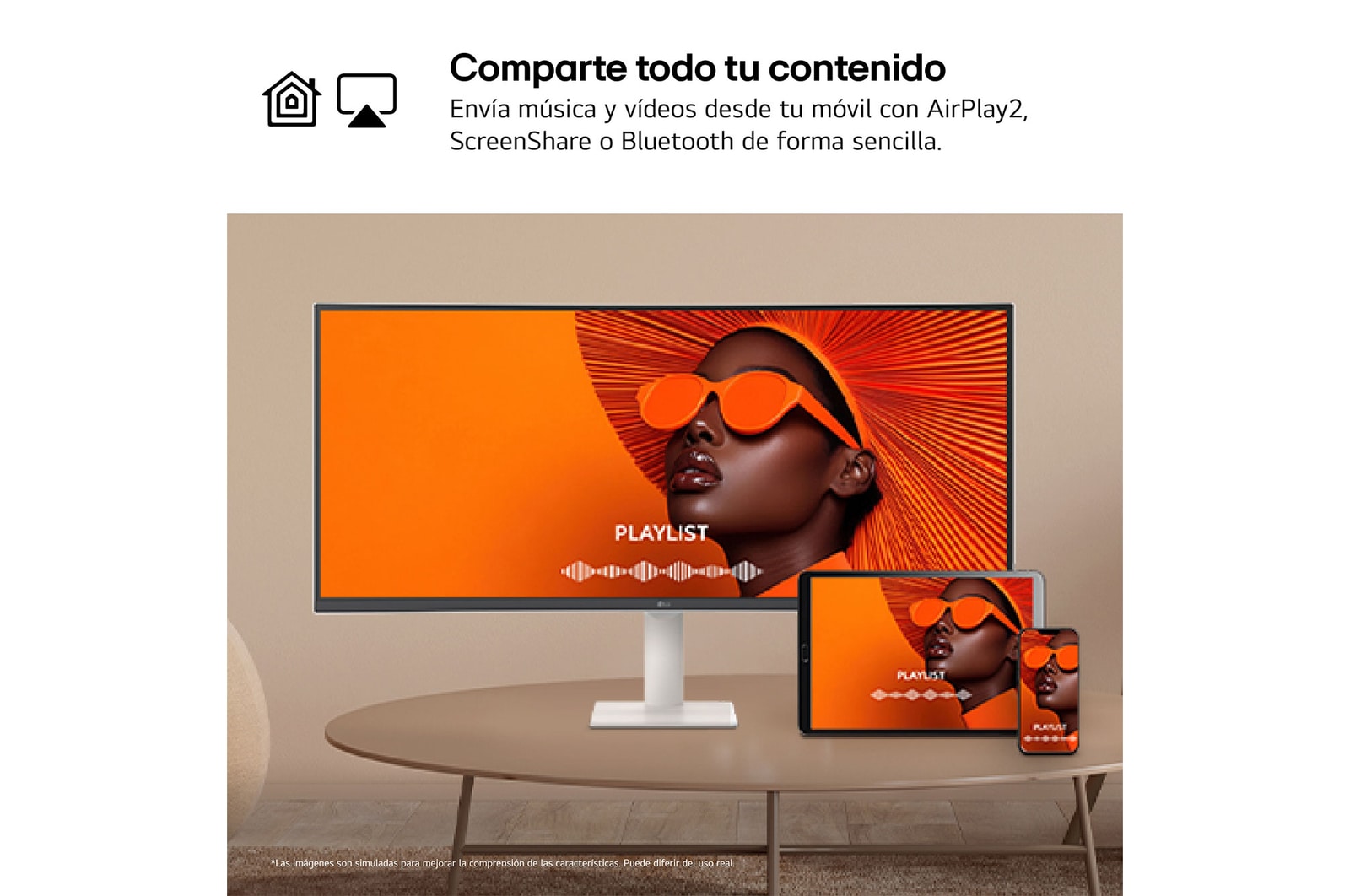 Imagen de estilo de vida comparte toda tu contenido