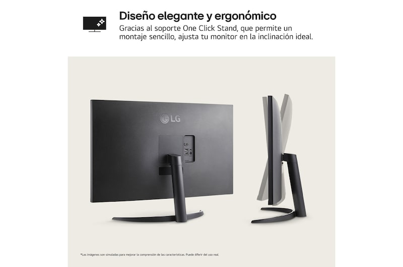 vista frontal con la pantalla girando 90 grados a vista en vertical