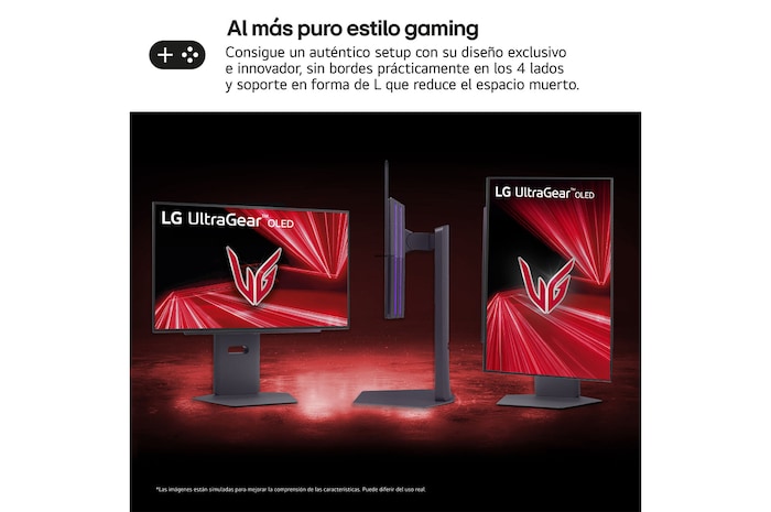 side view of a tilted monitor