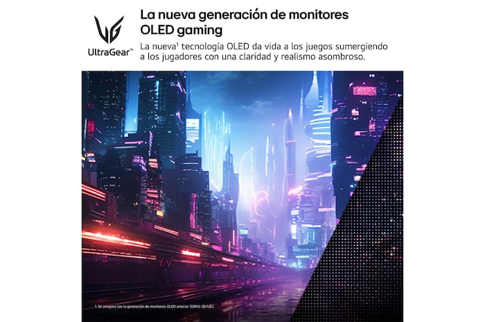 LG Monitor Gaming OLED LG UltraGear, 45", OLED WQHD (3440x1440), 240Hz, 0,03 ms, 21:9, Curvo 800R, 45GS95QE-B