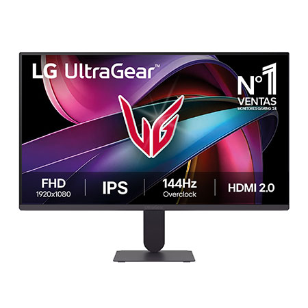 Monitor Gaming LG UltraGear, 24", IPS, FHD (1920x1080), 144Hz, 1 ms - 24G411AX-B.OBSPTO